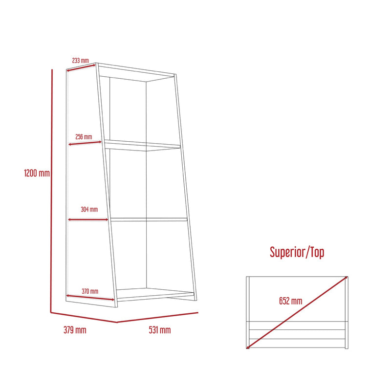 Dexter Low Bookcase with 3 Shelves