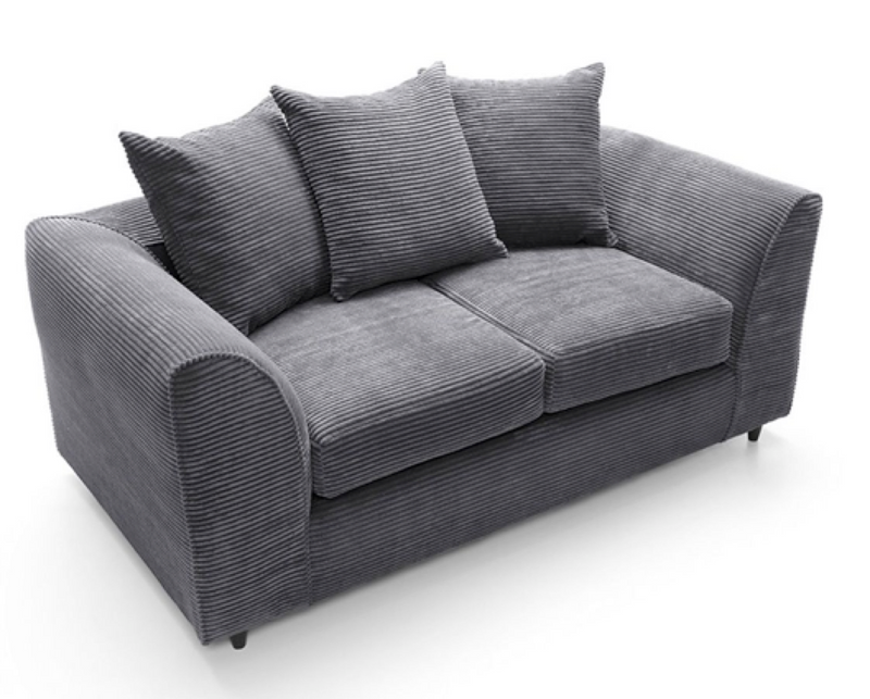 Jumbo Cord 2 Seater Sofa - Grey