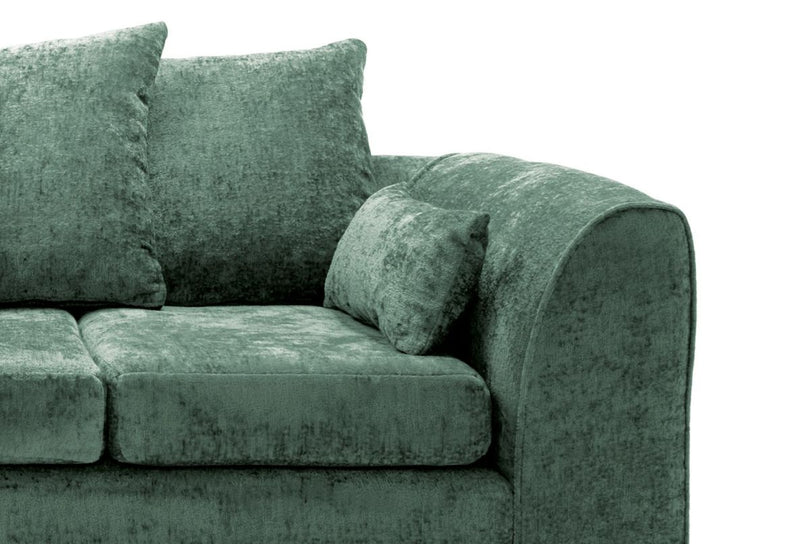 Heidi Left Hand Facing Corner Sofa - Rifle Green