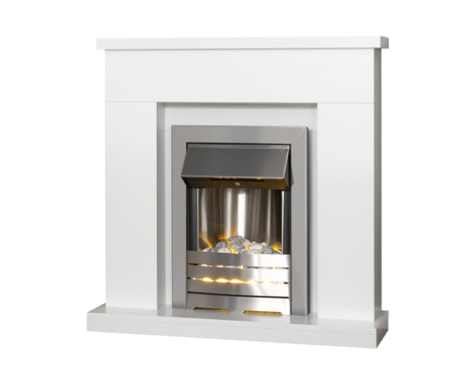 Ludlow Fireplace in Pure White 39 Inch