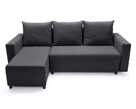 Oslo Left Hand Facing Corner Sofa - Black