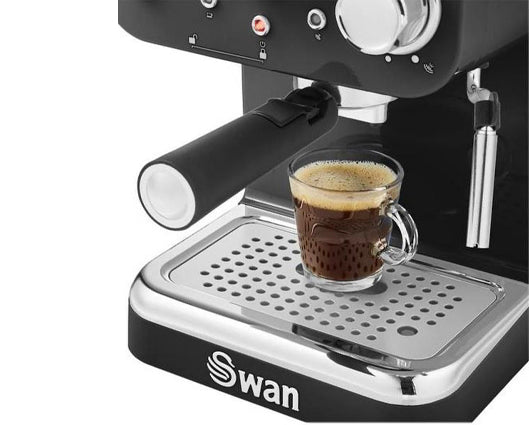 Swan SK22110BN Retro Pump Espresso Coffee Machine Black