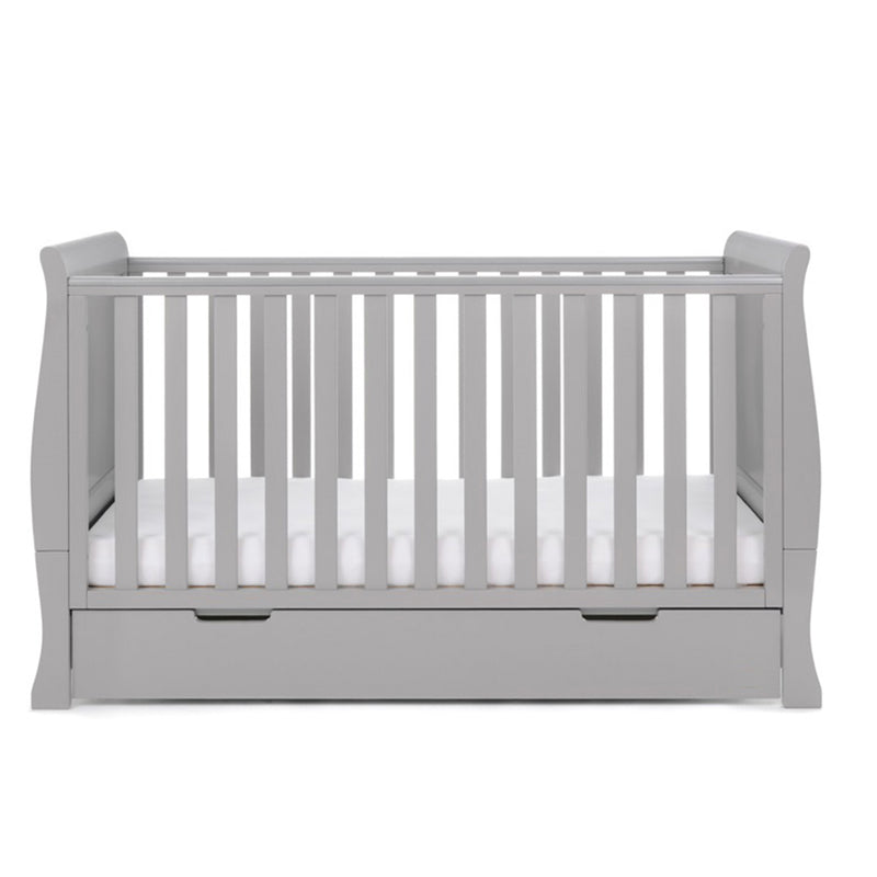 Seren Cot Bed & Cot Bed Top Changer-Warm Grey