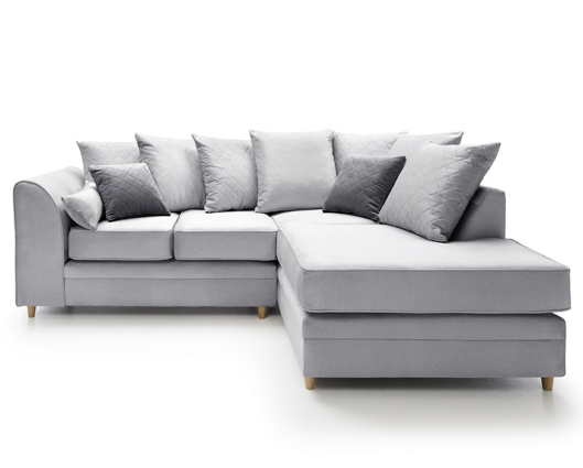 Chevelle Right Hand Facing Corner Sofa - Light Grey