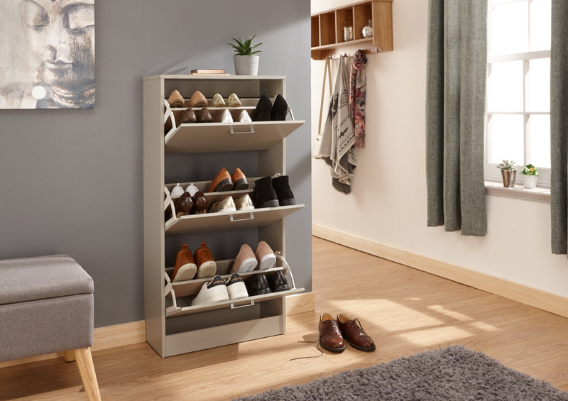 Spencer Three Tier Shoe Cabinet-Grey