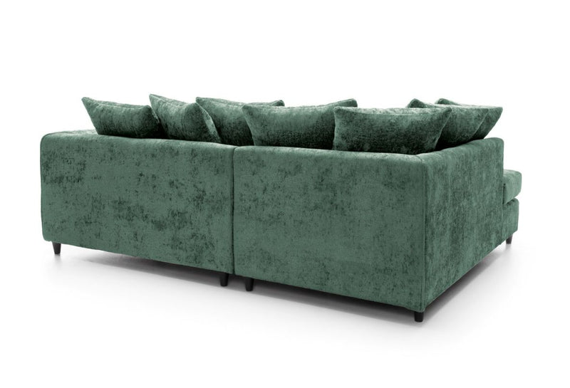 Heidi Left Hand Facing Corner Sofa - Rifle Green