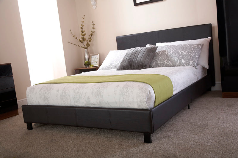 Simple Double Bed in a Box-Black