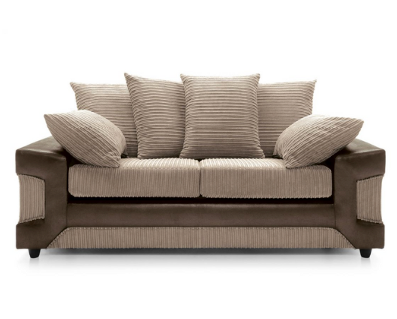 Dino 3 Seater Sofa - Brown & Beige