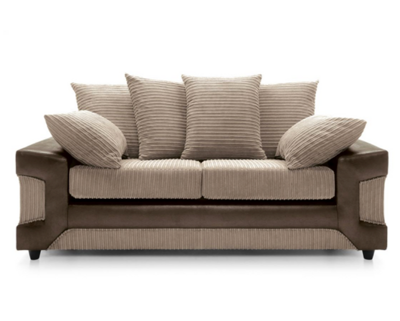 Dulcie 3 Seater Sofa - Brown & Beige