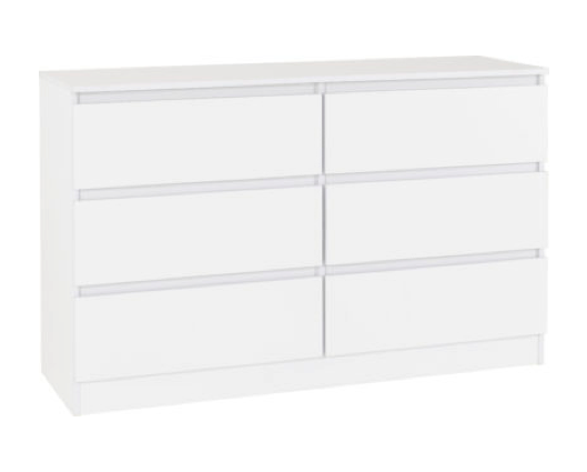 Malvern 6 Drawer Chest - White
