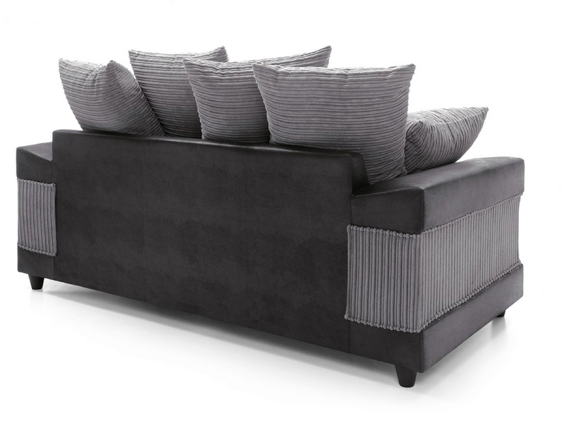 Dino 3 Seater Sofa - Black & Charcoal
