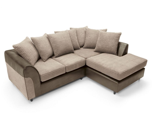 Harvey Right Hand Facing Corner Sofa - Brown