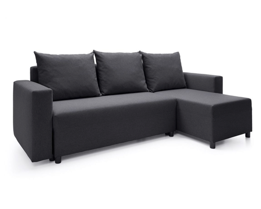Oslo Right Hand Facing Corner Sofa - Black