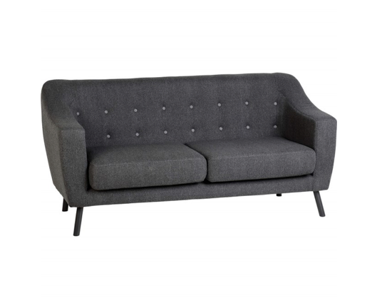 Arica 3 Seater Sofa - Dark Grey Fabric