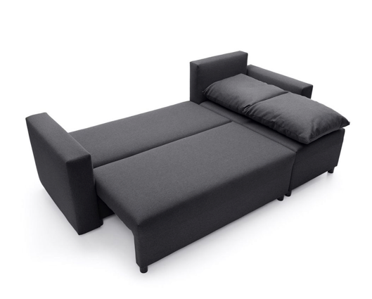 Otto Right Hand Facing Corner Sofa - Black