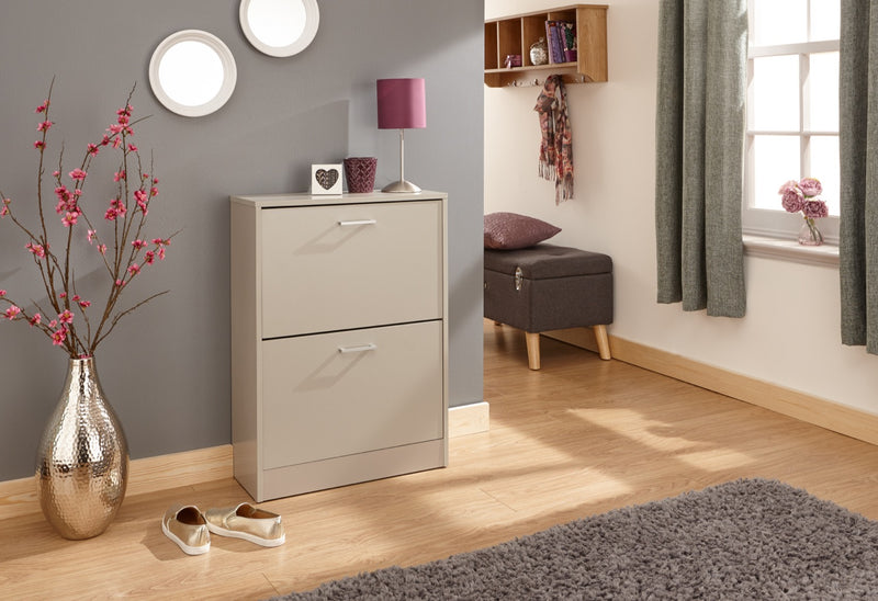 Spencer Two Tier Shoe Cabinet-Grey