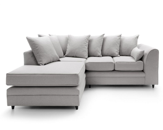 Darcy Left Hand Facing Corner Sofa - Light Grey