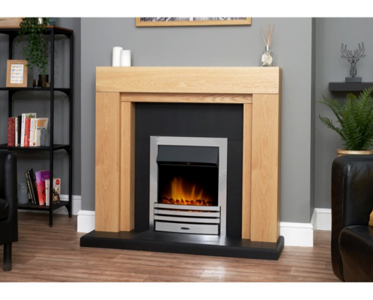 Adam Eclipse Electric Fire in Chrome