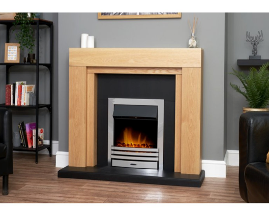 Eileene Electric Fire in Chrome