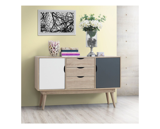 Culton Black & White 2 Sideboard with 2 Doors & 3 Drawers