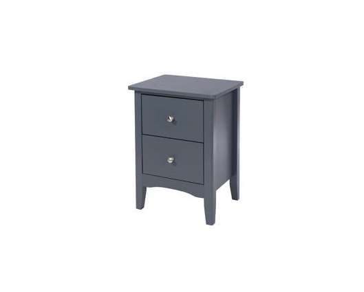 Como 2 Drawer Bedside Cabinet-Midnight Blue