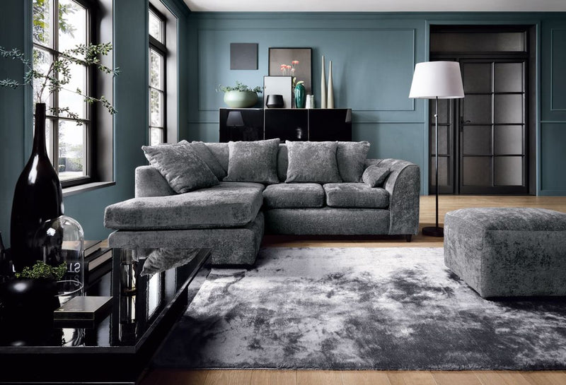 Heidi Left Hand Facing Corner Sofa - Dark Grey