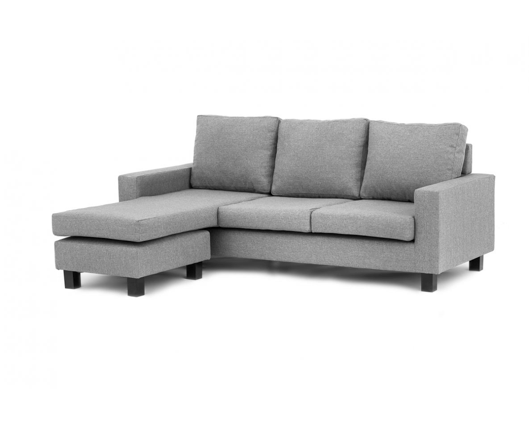 Cora Left Hand Facing Corner Sofa - Light Grey