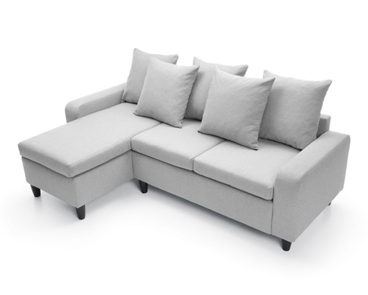 Noah Left Hand Facing Corner Sofa - Light Grey