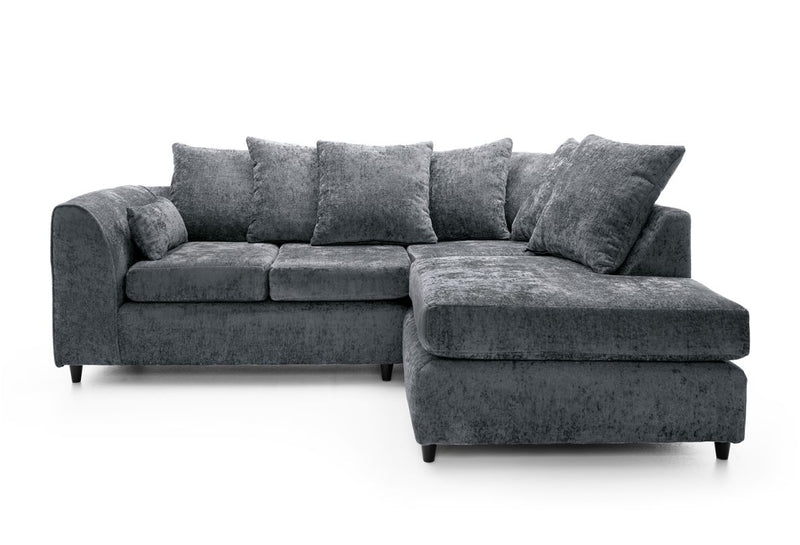 Harriet Right Hand Facing Corner Sofa - Dark Grey