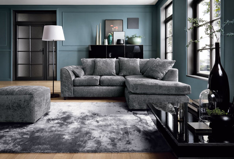 Harriet Right Hand Facing Corner Sofa - Dark Grey