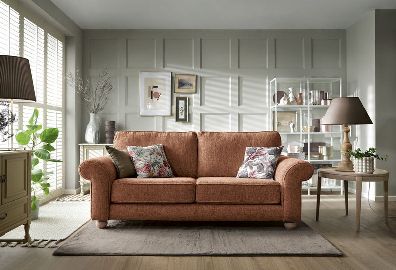 Ingrid 3 Seater Sofa - Burnt Orange