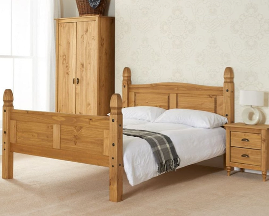 Corona 3' Bed High Foot End - Distressed Waxed Pine