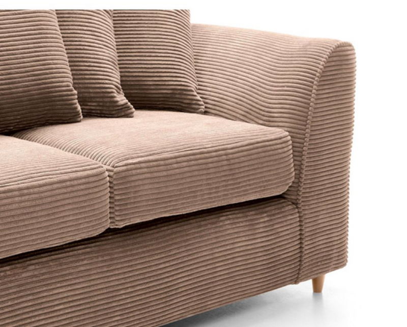 Jumbo Cord 3 Seater Sofa - Brown