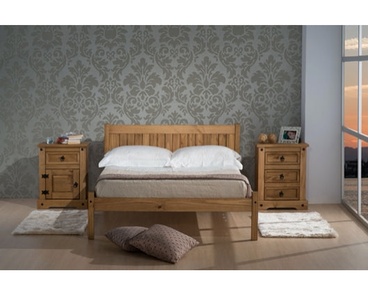 Rea Double Bed-Waxed Pine
