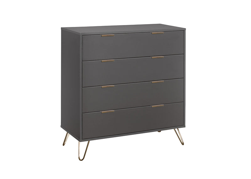 Austin 4 Drawer Chest - Charcoal