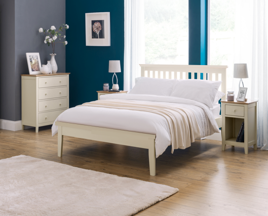 Sanford Bed - Ivory Lacquered Finish King