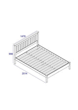 Corona Low-End Double Bed - White