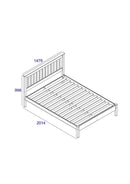 Corona Low-End Double Bed - White