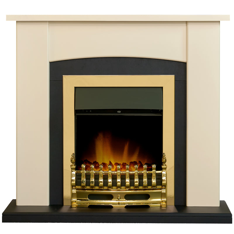 Hilton Fireplace Suite in Cream 39 inch