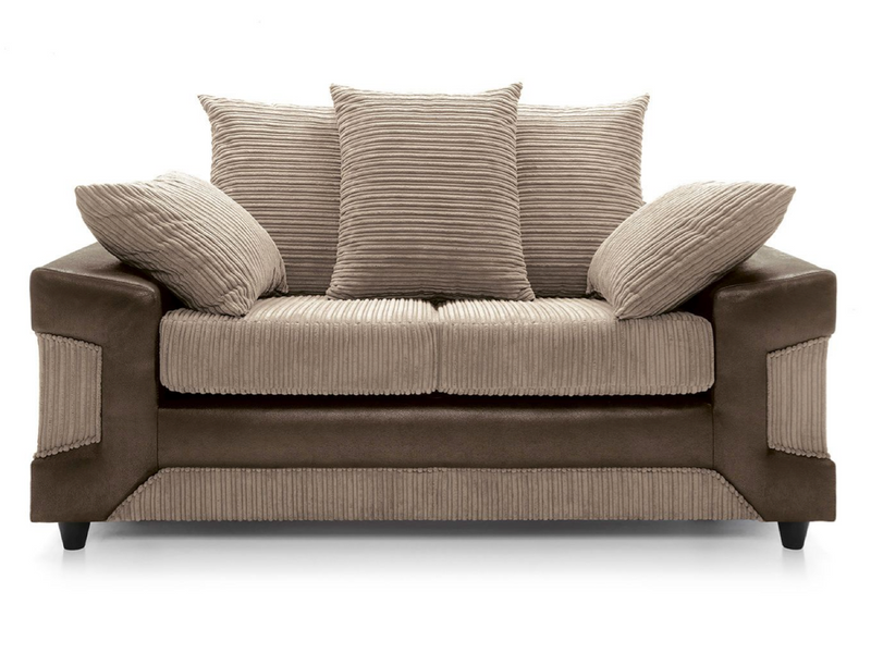 Dino 2 Seater Sofa - Brown & Beige