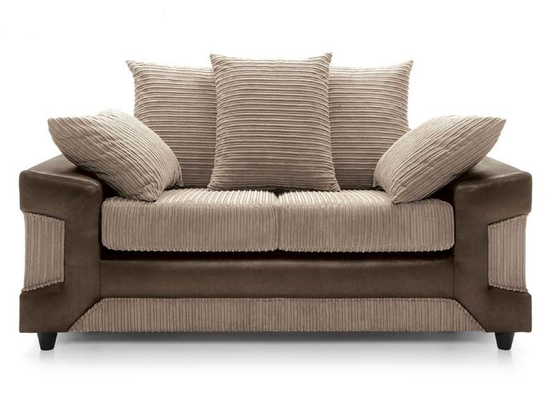 Dulcie 2 Seater Sofa - Brown & Beige