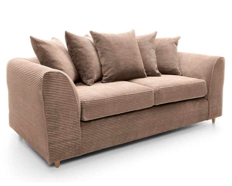 Jumbo Cord 3 Seater Sofa - Brown
