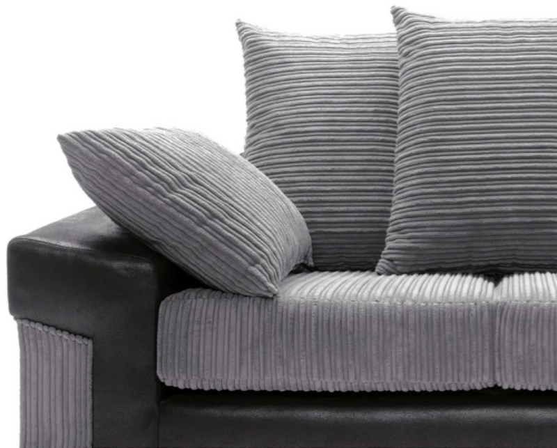 Dulcie 2 Seater Sofa - Black & Charcoal