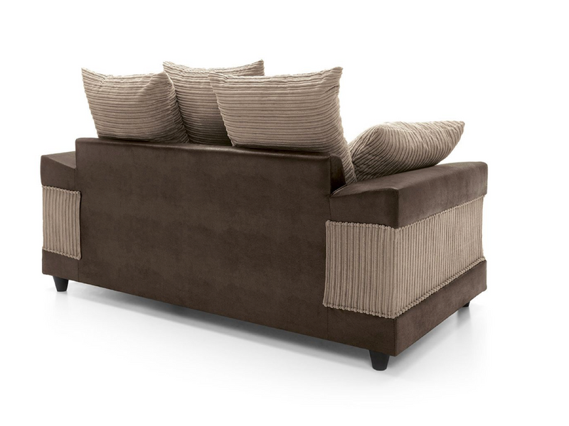 Dino 2 Seater Sofa - Brown & Beige