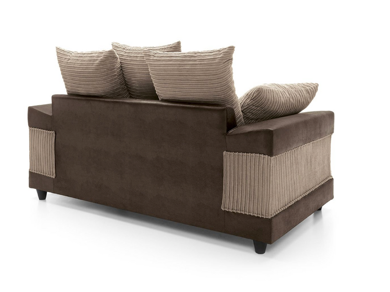 Dulcie 2 Seater Sofa - Brown & Beige