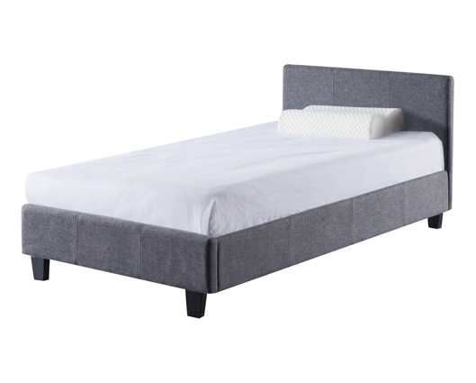 Pearce Single Bed - Grey Fabric