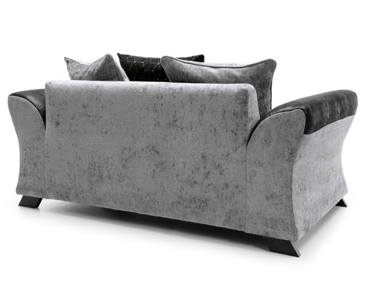 Francisco 2 Seater Sofa - Black & Charcoal