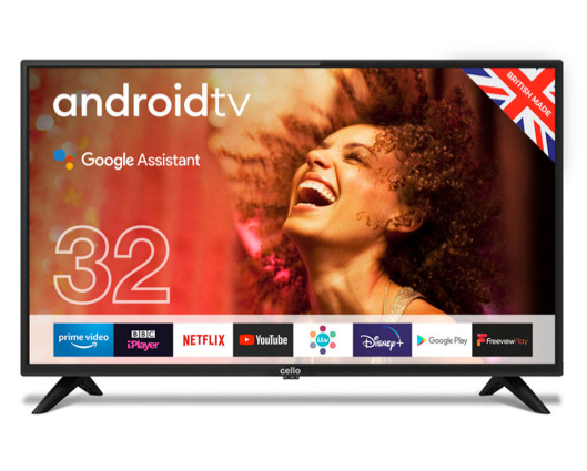 Cello C3220G 32" Smart Android Google Assistant TV
