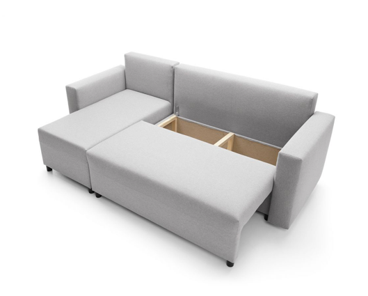 Oslo Left Hand Facing Corner Sofa - Light Grey