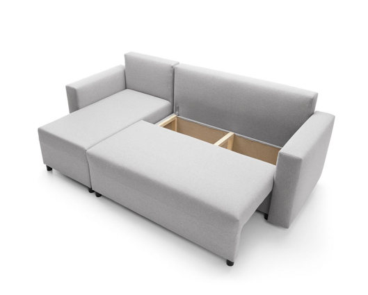 Otto Left Hand Facing Corner Sofa - Light Grey